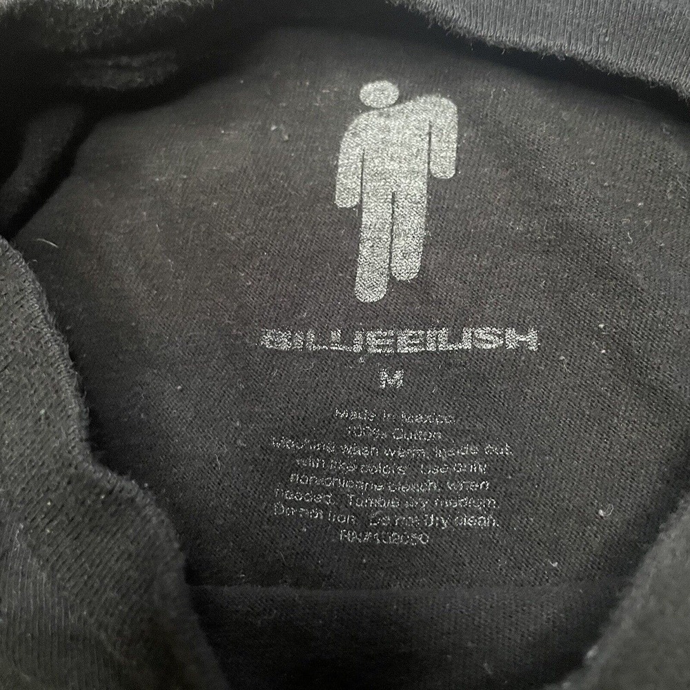 Billie Eilish 2019 World Tour Black Short Sleeve Graphic T Shirt Size‎ Medium - Picture 3 of 7